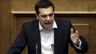 Премьер-министр Греции Алексис Ципрас в парламенте (фото: PAP / EPA / SIMELA PANTZARTZI)