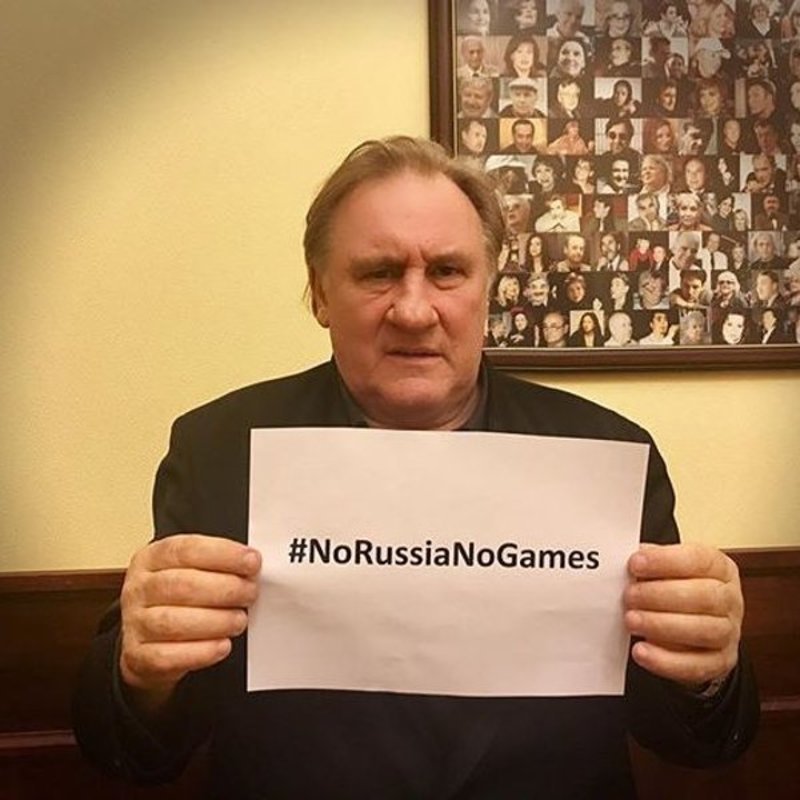 Актор опублікував на своїй сторінці в Facebook фотографію з тегом #NoRussiaNoGames
