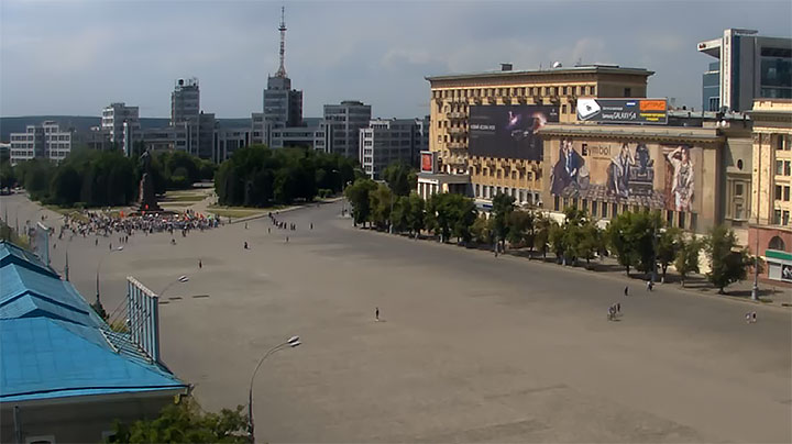 За даними міліції, в акції беруть участь близько 300 осіб