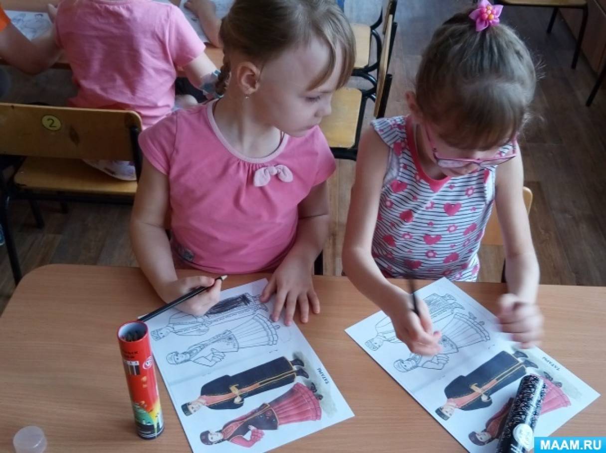 Конспект НСД «Національні костюми народів Мордовії»   НОД Національні костюми народів Мордовії Мета: Продовжувати формувати елементарні уявлення вихованців про культуру та традиції мордовського народу