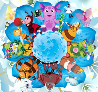 Лунтик - це маленький пухнастий звір народився на Місяці і впав з неї на землю